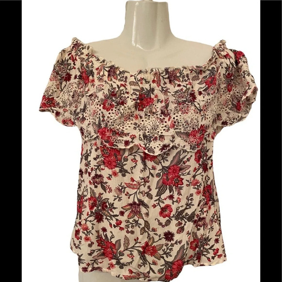 NWT American Eagle Outfitters Off Shoulder Floral Top - Picture 1 of 6